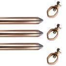 3 haste para aterramento cobre 1 metro 10mm 3/8 com conector
