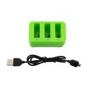 3 In1 Carregador de Bateria Hub Carregamento Rápido Inteligente Para Dji Tello Drone Verde