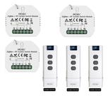 3 Interruptor Cortina Zigbee Rf Casa Inteligente + 3controle
