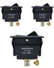 3 Interruptor Tecla Margirius Unipolar Liga/Desliga 15A 3 Interruptor Tecla Margirius Unipolar Liga/Desliga 15A