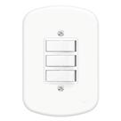 3 Interruptores Fame Simples 10A/250V Blanc 0656