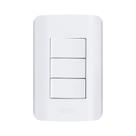 3 interruptores mdl sp 10a pl 4x2 branco linha canoa 2614 romazi