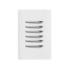3 Interruptores Simples e 3 Interruptores Paralelos Cromados com Placa 4x2 Branca da Linha Novara - DC-1200/177 - DICOMPEL