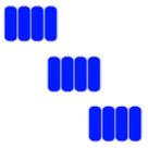 3 Kit Adesivo Refletivo Capacete Moto Carro Bicicleta Azul