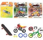 3 Kit Brinquedo Skate De Dedo Bicicleta E Moto Acessórios 3 Kit Brinquedo Skate De Dedo Bicicleta E Moto Acessórios