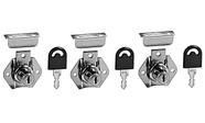 3 Kit De Fechaduras Em Aço Para Escritório Cozinha Gavetas Portas Resistentes 3 Kit De Fechaduras Em Aço Para Escritório Cozinha Gavetas Portas Resistentes