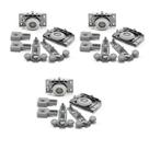 3 Kit Roldana Para Porta De Correr RO62 Guia Flex 1 Porta