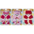 3 Kit Toucas Meias Luvas Confortável Para Bebês Menina Recém Nascido