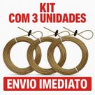 3 Kit Varal Revestido 10M CADA + 24 Prendedores Varal madeira médio