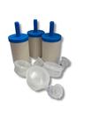 3 Kit Vela Filtro Barro com prata/3Boia Anti-Transbordante