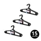 3 Kits Cabide Pendura Mais 5 Peças Preto