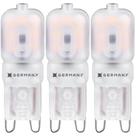 3 lampada g9 led 220v 2,5w amarelo 2.400k germany halopin