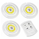 3 Lampadas Luminária Led Spot Sem Fio C/ Controle Remoto Envio Rápido