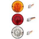 3 Lanterna Traseira 125mm Ônibus Caminhão Carreta 10 LED 24V +Conector