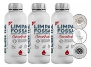 3 Limpa Fossa Concentrado 1L Dissolve Gordura Crosta Etaniz