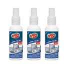 3 Limpa Telas 120ml Flash Limpa Spray pratico facil de usar