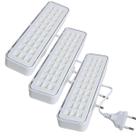 3 Luminária de Emergência Bivolt Para Loja Salão Parede Teto Lampada para apagão resistente e potente alta luminosidade 3 Luminária de Emergência Bivolt Para Loja Salão Parede Teto Lampada para apagão resistente e potente alta luminosidade
