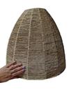 3 luminaria de palha pendente teto lustre rustico 40 x 45 cm