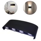 3 Luminárias Arandela (Cor Preta) Meia Lua De Sobrepor LED 8W Bivolt Cor Da Luz Branco Quente Com 8 Fachos de Luz