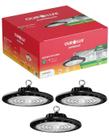 3 Luminárias High Bay UFO 200W Bivolt Cor da Luz Branco Frio 6500K Ourolux