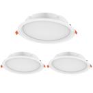 3 Luminárias Led De Embutir Redonda 3000k Ledvance 7021286