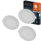 3 Luminárias led de Embutir Redondo Slim 12w Branco 110V/220V Ledvance