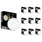 3 Luminárias Led Embutir 24w 3000k Bivolt Bellalux 7017764