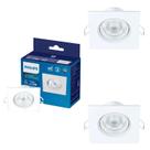 3 Luminárias Led Spot Philips 6,2w 2700k Bivolt 500lm SL052