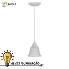 3 Luminárias Pendente Lustre Sino 1 Lâmpada E27 Bivolt Varios tamanhos Completo