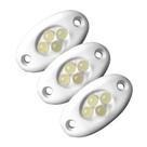 3 Luzes Cortesia Led Branco 12v P/ Barco E Lanchas - Uso Náutico