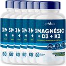 3 Magnésio - Malato + Taurato + Bisglicinato + D3 + K2 Menaquinona 7 - 6 Frascos