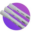 3 Marcadores Giz Líquido Branco Com Ponta Redonda 6mm Brw