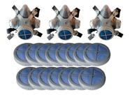 3 Máscaras 1/4 Facial Mastt Filtro Pó + 15 Filtros P1 Pó