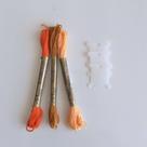 3 meadas para bordar - tons de amarelo - linha para bordado