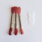 3 meadas para bordar tons de vermelho - linhas bordado
