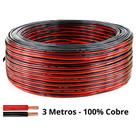 3 Metros Fio Som Automotivo Alto Falante 100% Cobre Bicolor