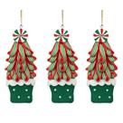 3 Mini Pinheiro Candy Enfeite Natalino Doce Arvore Guirlanda
