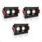 3 Mini Spot Led Downlight Duplo Embutir Corredor 4000k Bet86