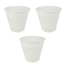 3 Mini vaso cachepot metal decorativo e vasinho festas creme