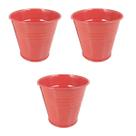 3 Mini vaso cachepot metal decorativo vasinho festa vermelho
