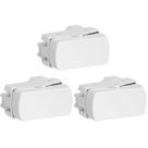 3 Módulo Interruptor Simples Linha Miluz 10a Schneider 10 A 250 V Branco