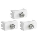 3 Módulo Soquete Coaxial Para Antena Tv Schneider Miluz - Branco