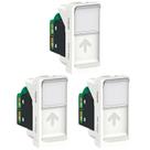 3 Módulo Tomada Rj45 8 Fios Upt Cat5e Schneider Linha Orion S70540004