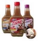 3 Molhos P/ Ração De Cachorro Pet Cães Sabores Para Ração