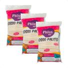 3 Osso Palito Philos Pet 6/5 Branco Controle Tártaro - 1kg