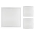 3 Painel de Led Save Energy Quadrado de Sobrepor 36W Bivolt Branco 3000K Luz Amarela