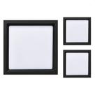 3 Painel de Led Stella Quadrado deep de Embutir Recuado 22W Bivolt Preto 4000K Luz Neutra