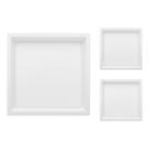 3 Painel de Led Stella Quadrado Deep de Sobrepor Recuado 17W Bivolt Branco 3000K Luz Amarela
