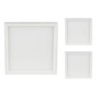 3 Painel de Led Stella Quadrado Deep de Sobrepor Recuado 22W Bivolt Branco 4000K Luz Neutra