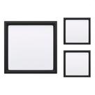 3 Painel de Led Stella Quadrado Deep de Sobrepor Recuado 22W Bivolt Preto 3000K Luz Amarela